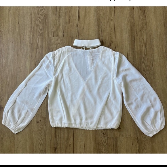 ★NWT Alice+Olivia Silk Blouse with detachable Choker White S★ - Picture 7 of 9